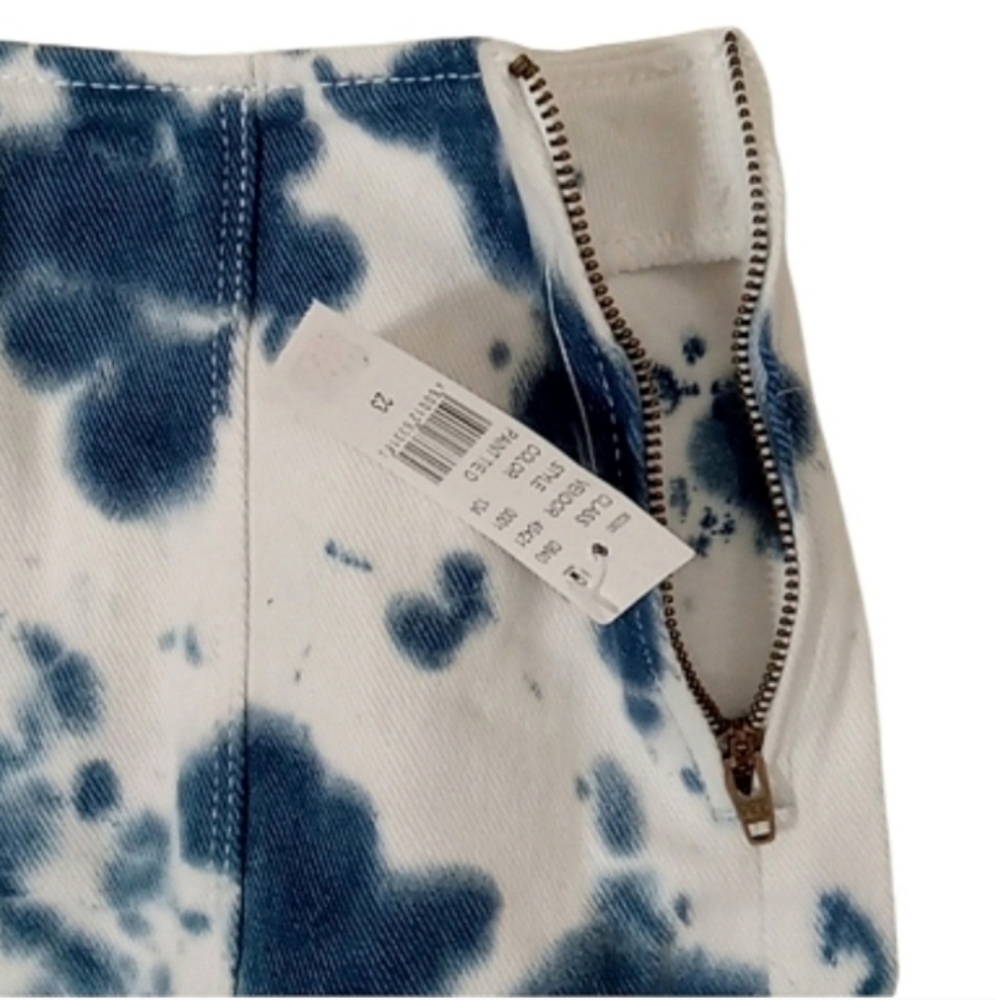 PacSun Paint Tie Dye Panel Mini Skirt Blue White Denim Sz XS NWT - Picture 12 of 12